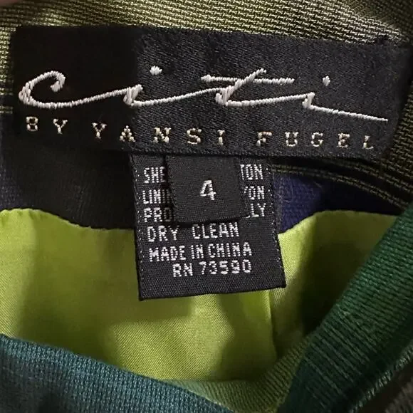 Citi by Yansi Hugel Vintage Plaid Straight Pencil Skirt w/ belt Women’s Sz 4 90s - Picture 2 of 9